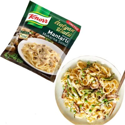 سس ماکارونی قارچ و خامهKnorr کنور 52 گرم