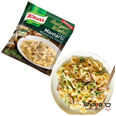 سس ماکارونی قارچ و خامهKnorr کنور 52 گرم