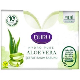 صابون شیشه ایDURU سبز مدل آلوورا بسته 2 عددی