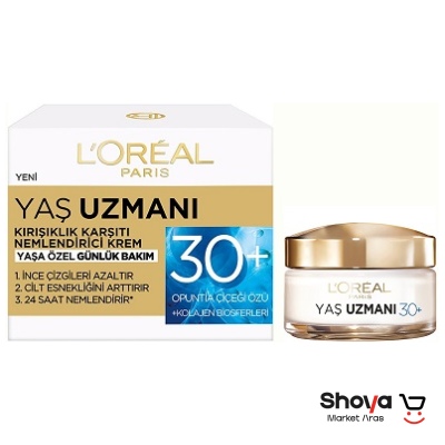 کرم ضد چروک و مرطوب کننده LOREAL لورآل مناسب 30 سال به بالا 50 میلی لیتر