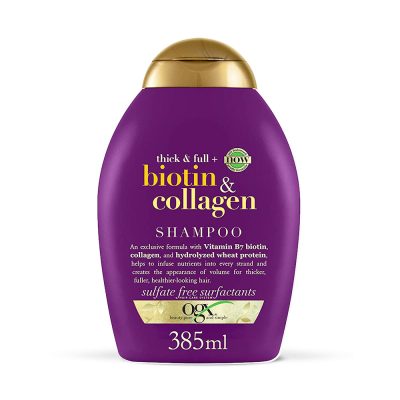 شامپو بیوتین و کلاژن biotin & collagen او جی ایکس OGX |بنفش ضد ریزش و ضخیم کننده مو