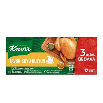 توضیحات قرص عصاره مرغ Knorr کنور بسته 12 عددی