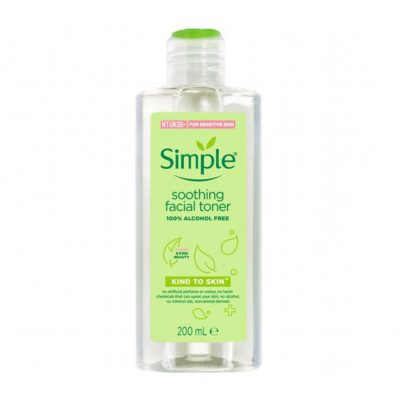 تونر پاک کننده صورت سیمپل simpelمدل soothing میلی متر 200
