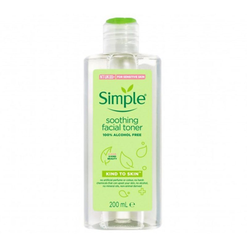 تونر پاک کننده صورت سیمپل simpelمدل soothing میلی متر 200