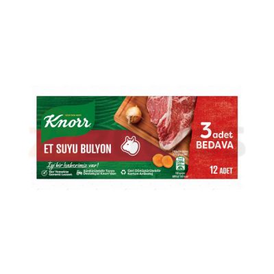 قرص عصاره گوشت گوساله Knorr کنور بسته 12 عددی