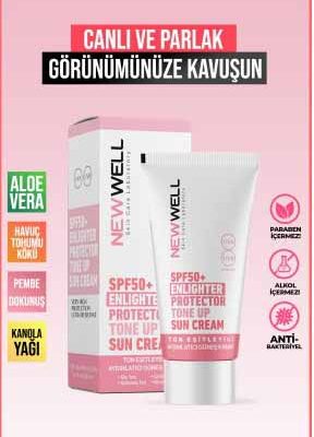 کرم ضد آفتاب بی رنگ نیوولNEWWELL برای پوست حساس SPF50