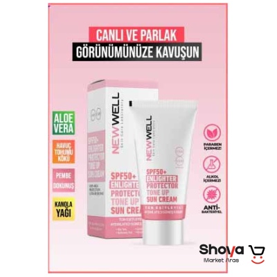 کرم ضد آفتاب بی رنگ نیوولNEWWELL برای پوست حساس SPF50