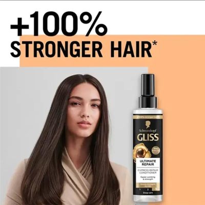 اسپری سرم دوفاز GLISS مشکی 200 میلی لیتر