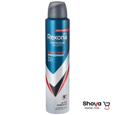 اسپری ضد تعریق مردانه رکسونا Rexona مدلInvisible Black and White محافظت72 ساعته