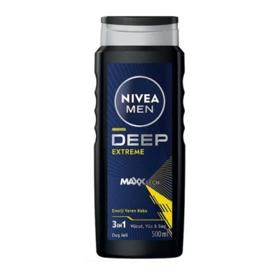 شامپو بدن نیوا NIVEA مردانه مدل DEEP EXTREME حجم 500 میلی لیتر