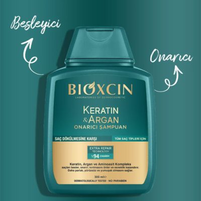 شامپو BIOXCIN بیوکسین سبز ضد ریزش مو حاوی KRATIN & ARGAN حجم300 میلی لیتر