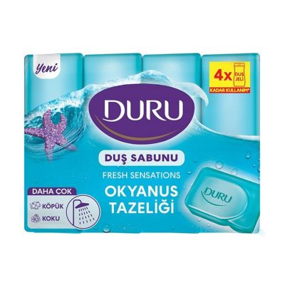 صابون دورو DURU اقیانوس آبی بسته 4 عددی 600 گرم