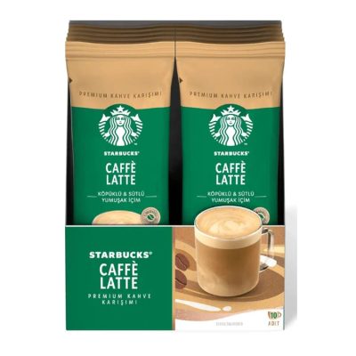 قهوه فوری COFFE LATTEکافه لاته استارباکس بسته 10 عددی