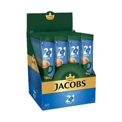 قهوه فوری JACOBS جاکوبز 2 در 1 بسته 40 عددی