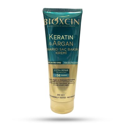 کرم ترمیم کننده مو حاوی کراتین و ضدریزش آرگان بیوکسین BIOXCIN حجم 250 میل