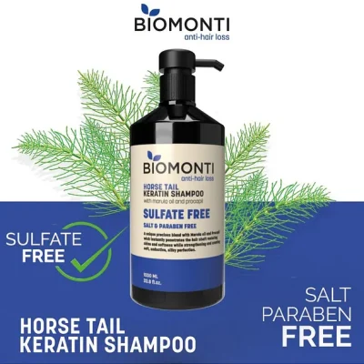 شامپو بدون سولفات ضد ریزش BIOMONTI بیومونتی حاوی عصاره دم اسبی 1000میل