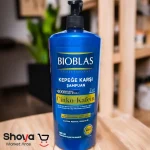 شامپو  ضد شوره و ضد ریزش BIOBLAS حاوی زینک و کافئین حجم 900 میل