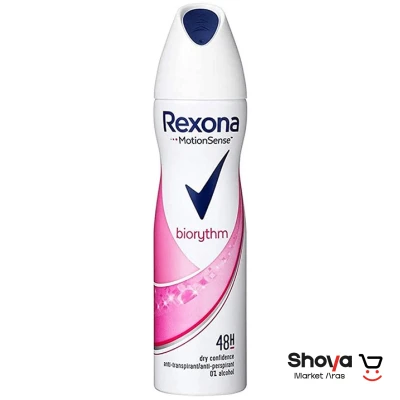 اسپری ضد تعریق زنانه Rexona رکسونا مدل biorythm حجم 200میل