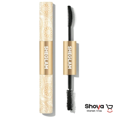 ریمل دو سر حجم دهنده و بلندکننده و تقویت کننده مژه شیگلم Sheglam مدل All‑In‑One 24k Multi‑Effect