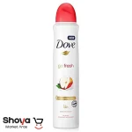اسپری ضد تعریق زنانه Dove رایحه سیب و چای سفید حجم 250 میلی لیتر
