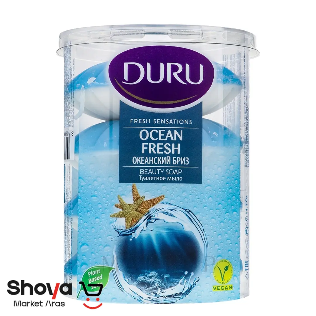 Duru-Soap-In-Blue-Glass-Pack-Of-4 صابون Duru لیوانی آبی بسته 4 عددی - Image 1
