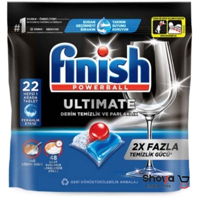 قرص ماشین ظرفشویی فینیش Finish مدل اولتیمیت 22 عددی