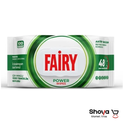 دستمال مرطوب سطوح فیریFAIRY مدل Power بسته 100 عددی