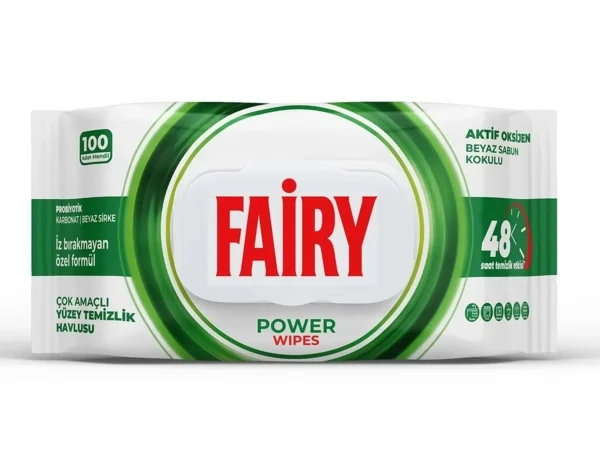 دستمال مرطوب سطوح فیریFairy مدل Power بسته 100 عددی دستمال مرطوب سطوح فیریFAIRY مدل Power بسته 100 عددی