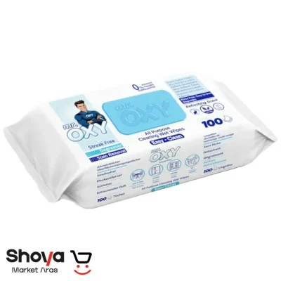 دستمال مرطوب MR.OXY رایحه صابون بسته 100 عددی