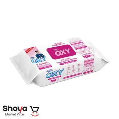 دستمال مرطوب MR.OXY مناسب انواع سطوح بسته 100 عددی