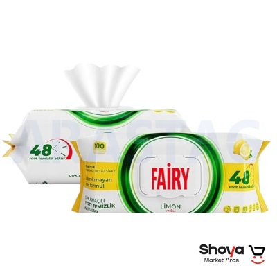 دستمال همه کاره سطوح FAIRY فیری رایحه لیمویی 100برگ 48 ساعته