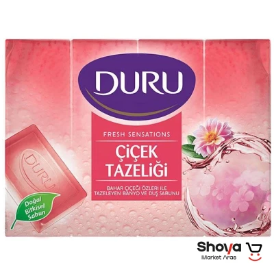 صابون حمام دورو با رایحه گل های بهاری بسته 4 عددی