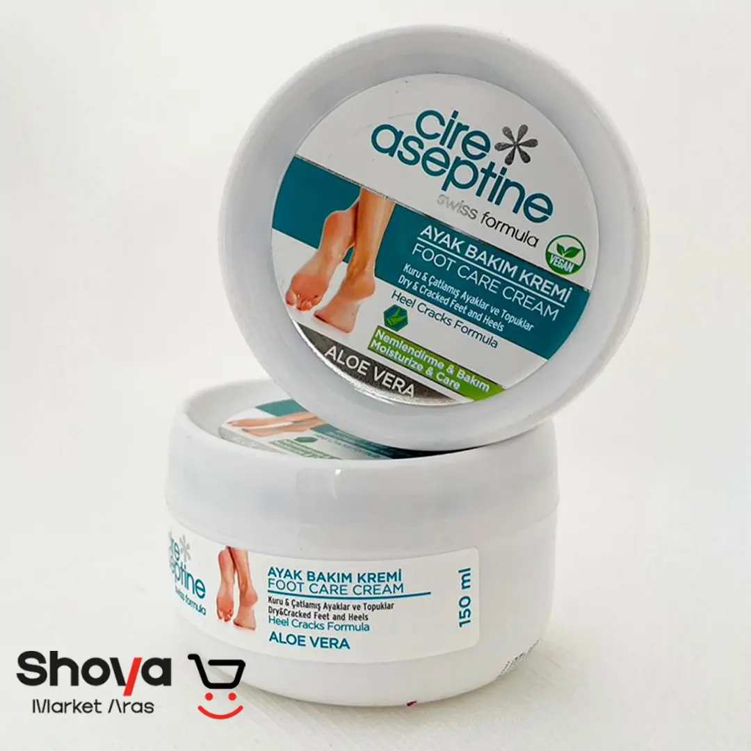 Cire- Aseptine- Foot -Cream- With -Aloe -Vera- Extract-, 150 -Ml کرم ضد ترک پا آسپتین Cire Aseptine حاوی عصاره آلوئه ورا حجم 150 میل - Image 1