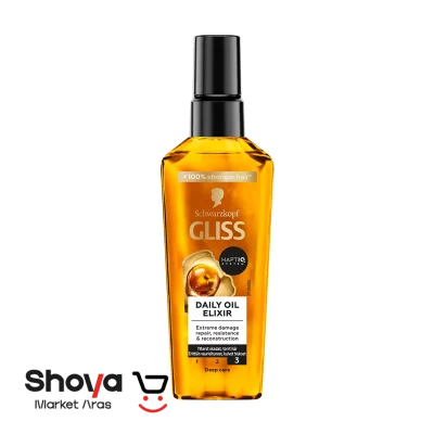 روغن موی آرگان گلیس Gliss مدل Daily Oil Elixir حجم 75 میلی لیتر