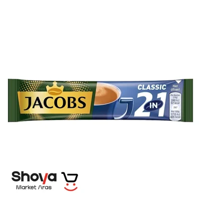 قهوه فوری جاکوبز Jacobs مدل بدون شکر 2 در 1 وزن 14 گرم
