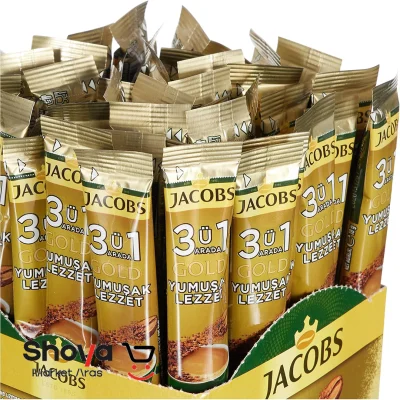 قهوه فوری جاکوبز Jacobs سه در یک مدل Gold ملایم بسته 40 عددی