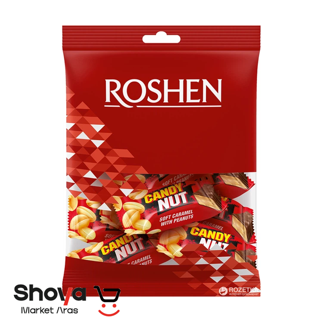 Roshen شکلات کندی نات روشن Roshen با مغز کارامل و بادام زمینی وزن 1 کیلوگرم