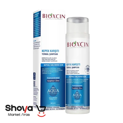 شامپو ضد شوره بیوکسین Bioxcin مدل Aqua Thermal حجم 300 میلی لیتر