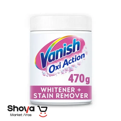 پودر لکه بر لباس ونیش Vanish مدل Oxi Action مناسب لباس های سفید وزن 470 گرم
