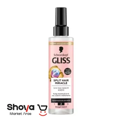 اسپری مو دوفاز گلیس Gliss مدل Split Hair Miracle ضد موخوره مناسب موهای آسیب‌دیده حجم 200 میلی‌لیتر