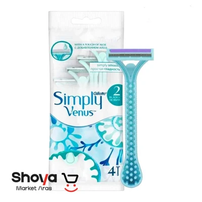 خودتراش ژیلت Gillette مدل Simply Venus 2 بسته 4 عددی